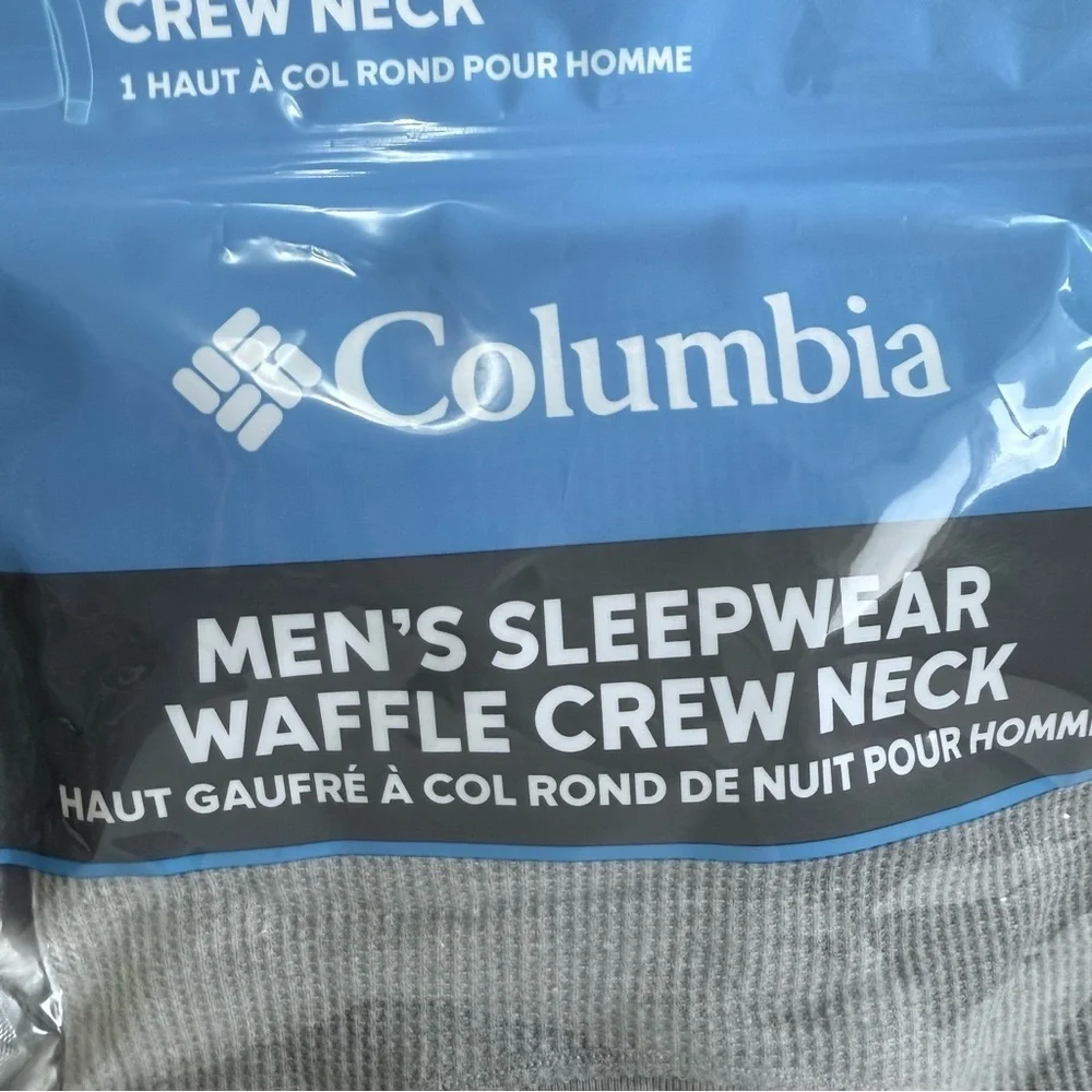 Columbia Men’s Sleepwear Long-Sleeve Waffle Crew Neck Size Medium